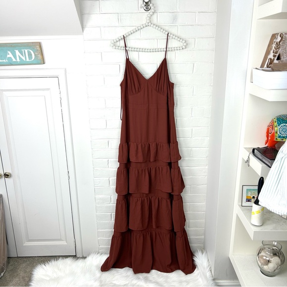 J.Crew Cha Cha Tiered Ruffle Maxi Dress Size 6 - Picture 2 of 10